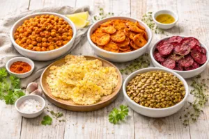 Nedělní křupání u televize jako nutriční upgrade: Cizrna, řepa nebo parmezánové frico překvapí chutí i živinami