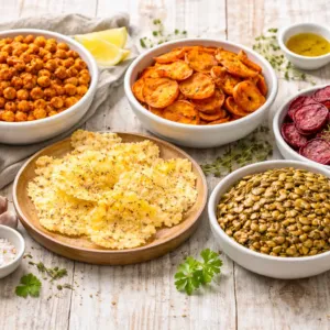 Nedělní křupání u televize jako nutriční upgrade: Cizrna, řepa nebo parmezánové frico překvapí chutí i živinami