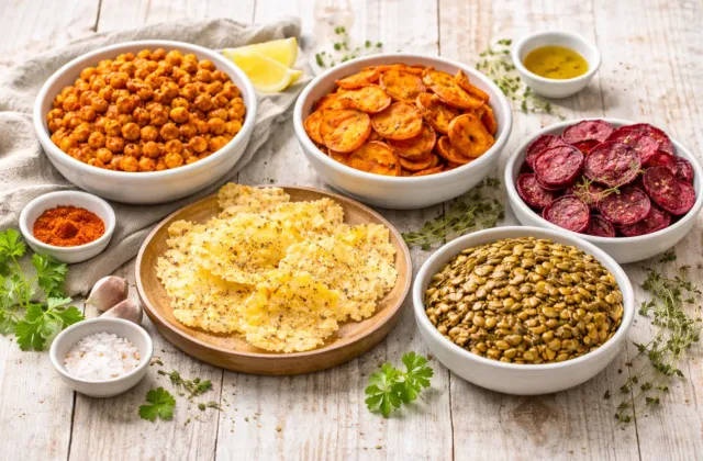 Nedělní křupání u televize jako nutriční upgrade: Cizrna, řepa nebo parmezánové frico překvapí chutí i živinami