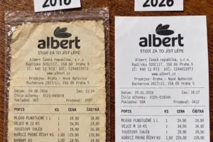 Zdražení o 75 % za deset let? Porovnání účtenek z Alberta z roku 2016 a 2026 vyvolalo bouři