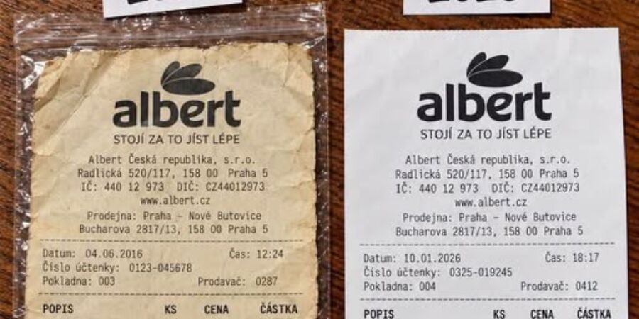 Zdražení o 75 % za deset let? Porovnání účtenek z Alberta z roku 2016 a 2026 vyvolalo bouři