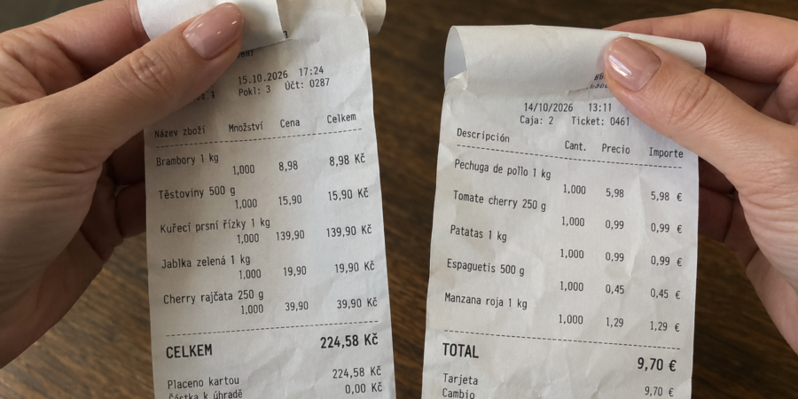 Nakoupili jsme 5 stejných potravin v jednom řetězci ve dvou zemích: V zahraničí vyšly jen o 12 korun dráž